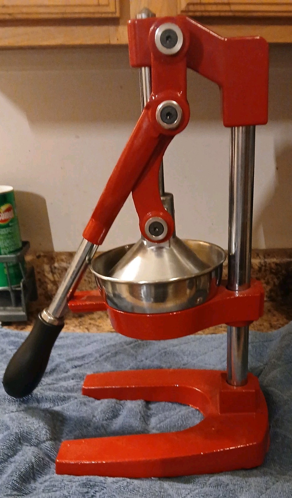 Palm Restaurant Heavy Duty Commercial Manual Fruit Press Juicer Citrus Red sk-e