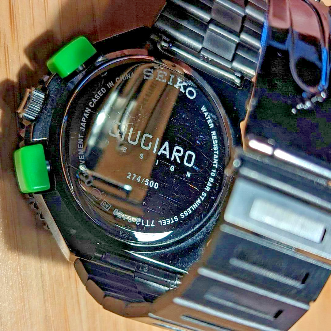Used SEIKO Giugiaro Design 30th anniversary Black Green with serial number