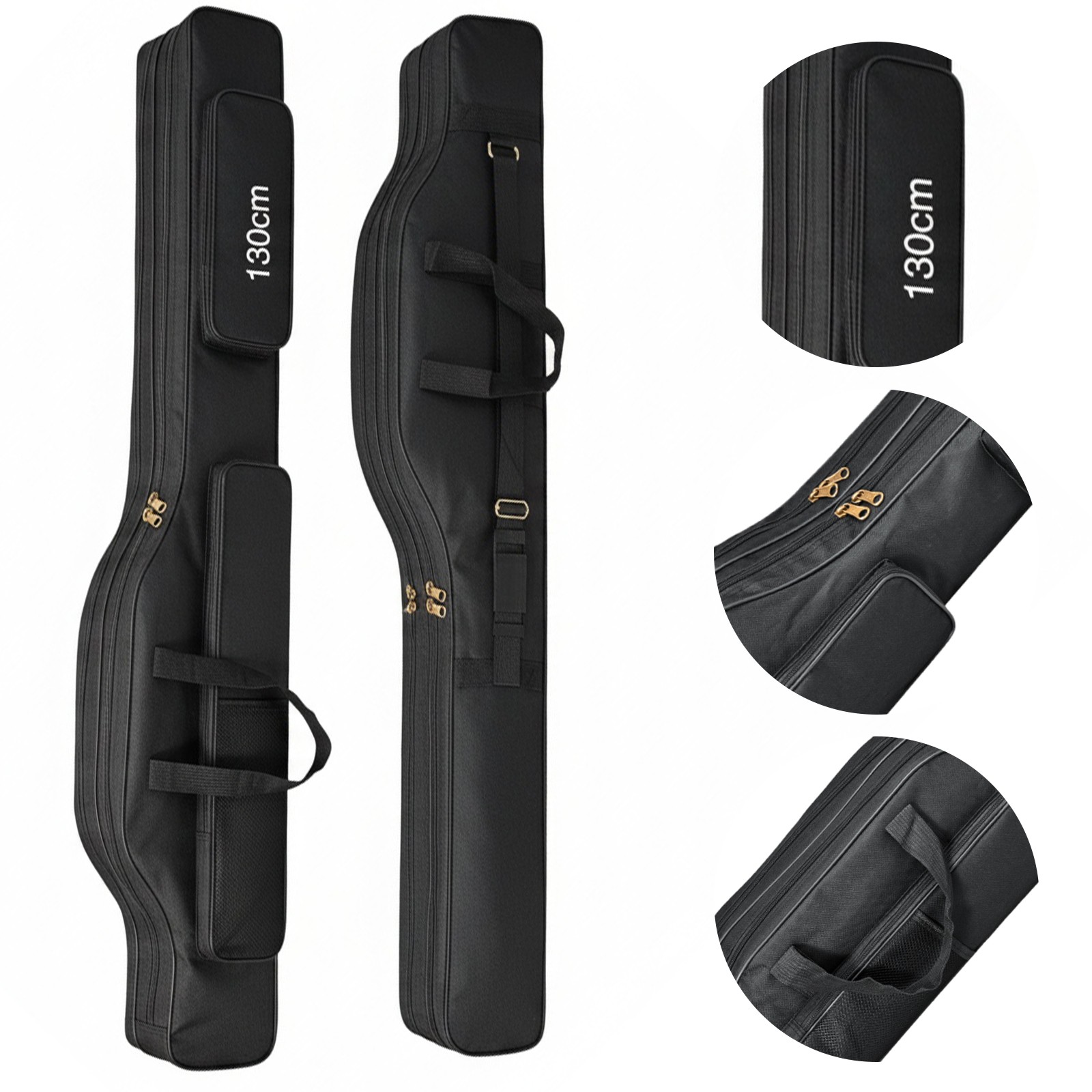 Fishing Rod Case - 3 Layers Fishing Pole Bag Portable Carry Storage Case 130cm