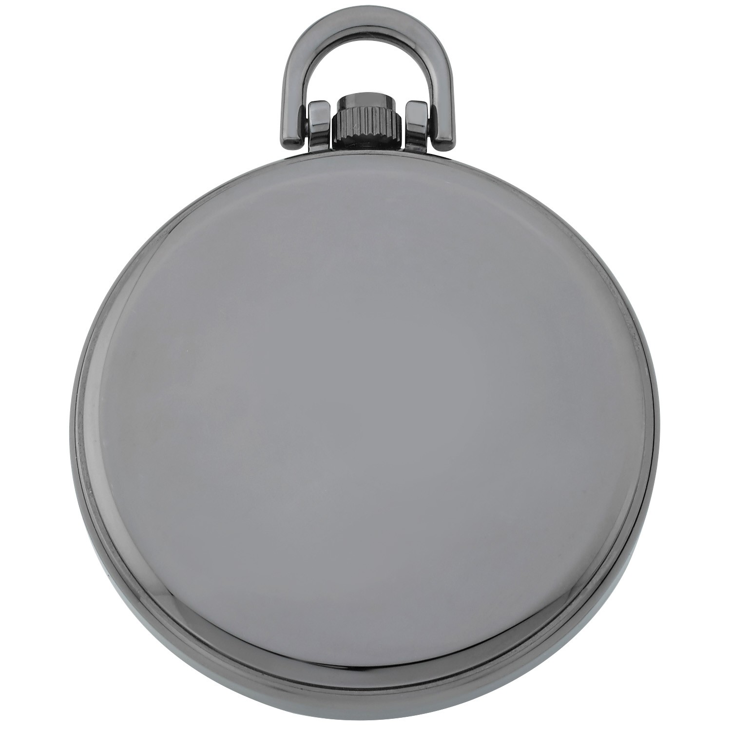 Gotham Men's Gunmetal Stainless Steel Analog Quartz Date Pocket Watch