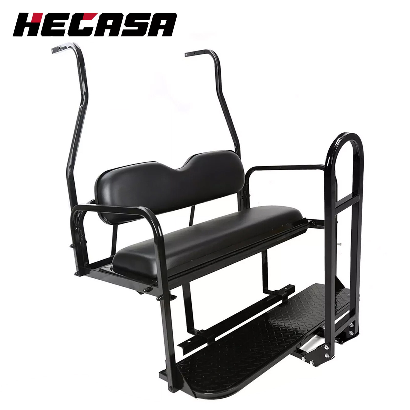 For 2000-2013 Club Car DS Rear Seat Kit Golf Cart Back Seat 400 lbs w/ Grab Bar