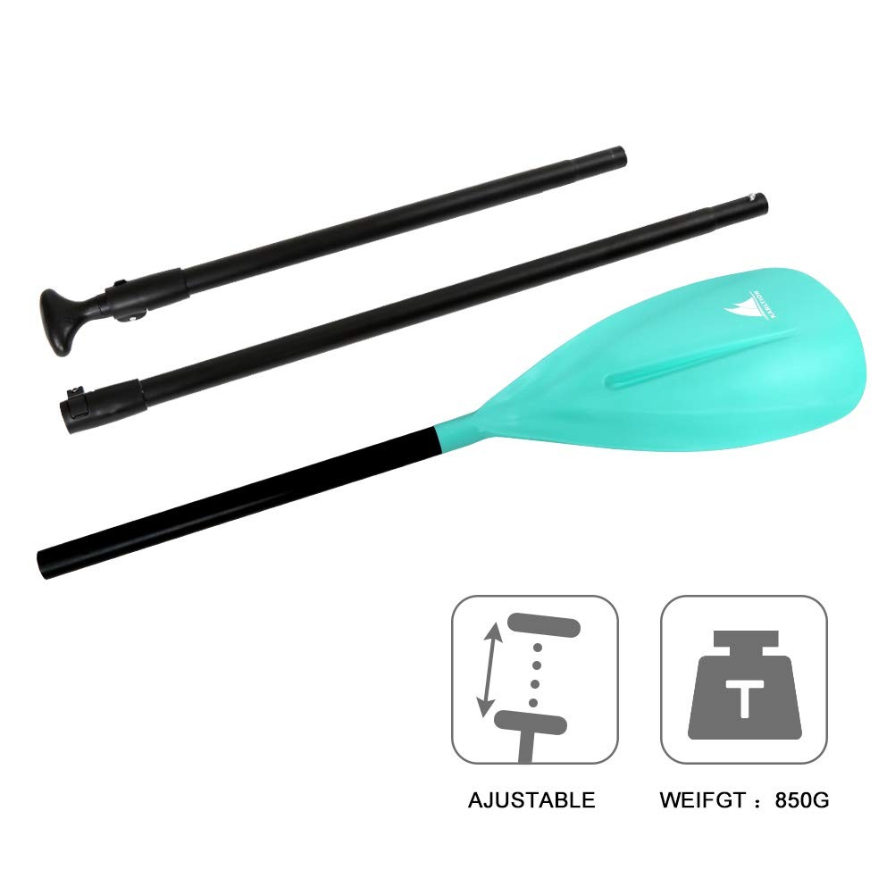Karltion Adjustable 3-Piece Aluminum SUP Paddle Alloy Shaft for Paddleboard Surf