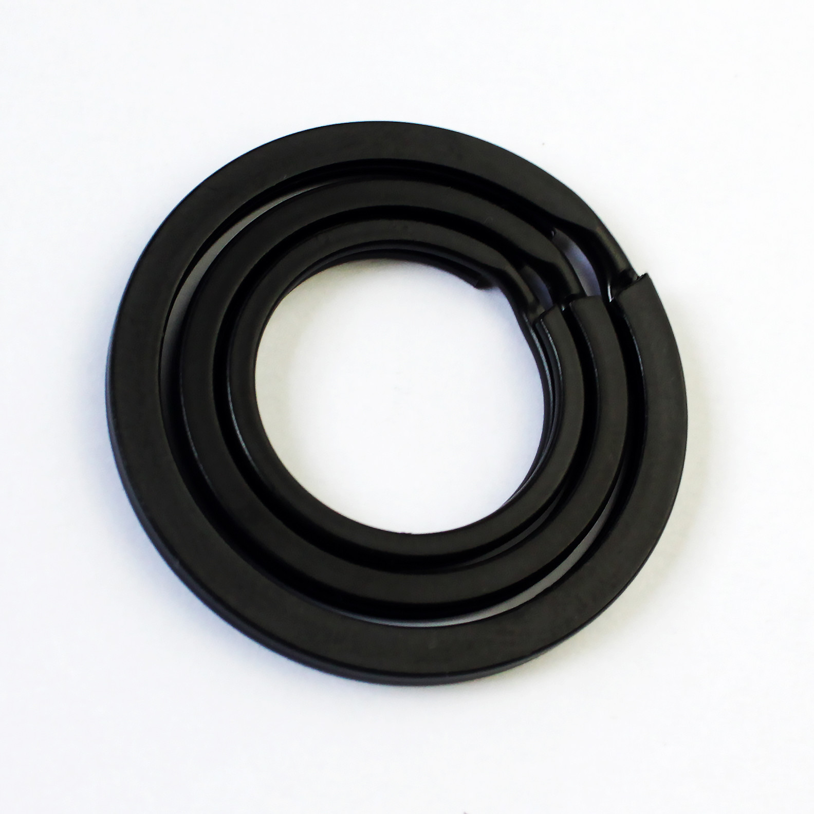 Black Flat Key Rings Key Chain Metal Split Ring (0.75", 1", 1.25") for Keys