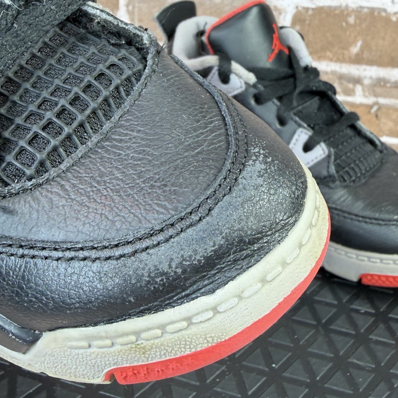 Nike Air Jordan 4 Retro Bred Reimagined Sneakers BQ7669-006 Kids Toddler Size 10