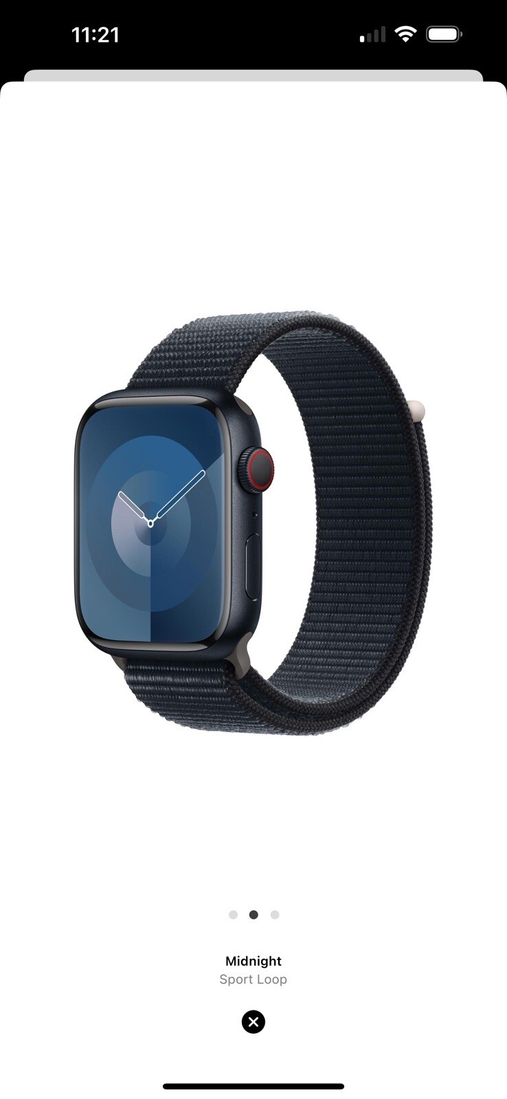 Apple Watch Sport Loop 45mm (42/44/46/49) Genuine OEM 2023 Midnight Used