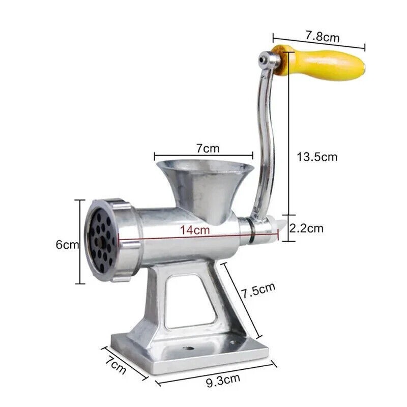 Heavy Duty Meat Grinder Mincer Stuffer Manual Sausage Filler Sauce Maker Machine