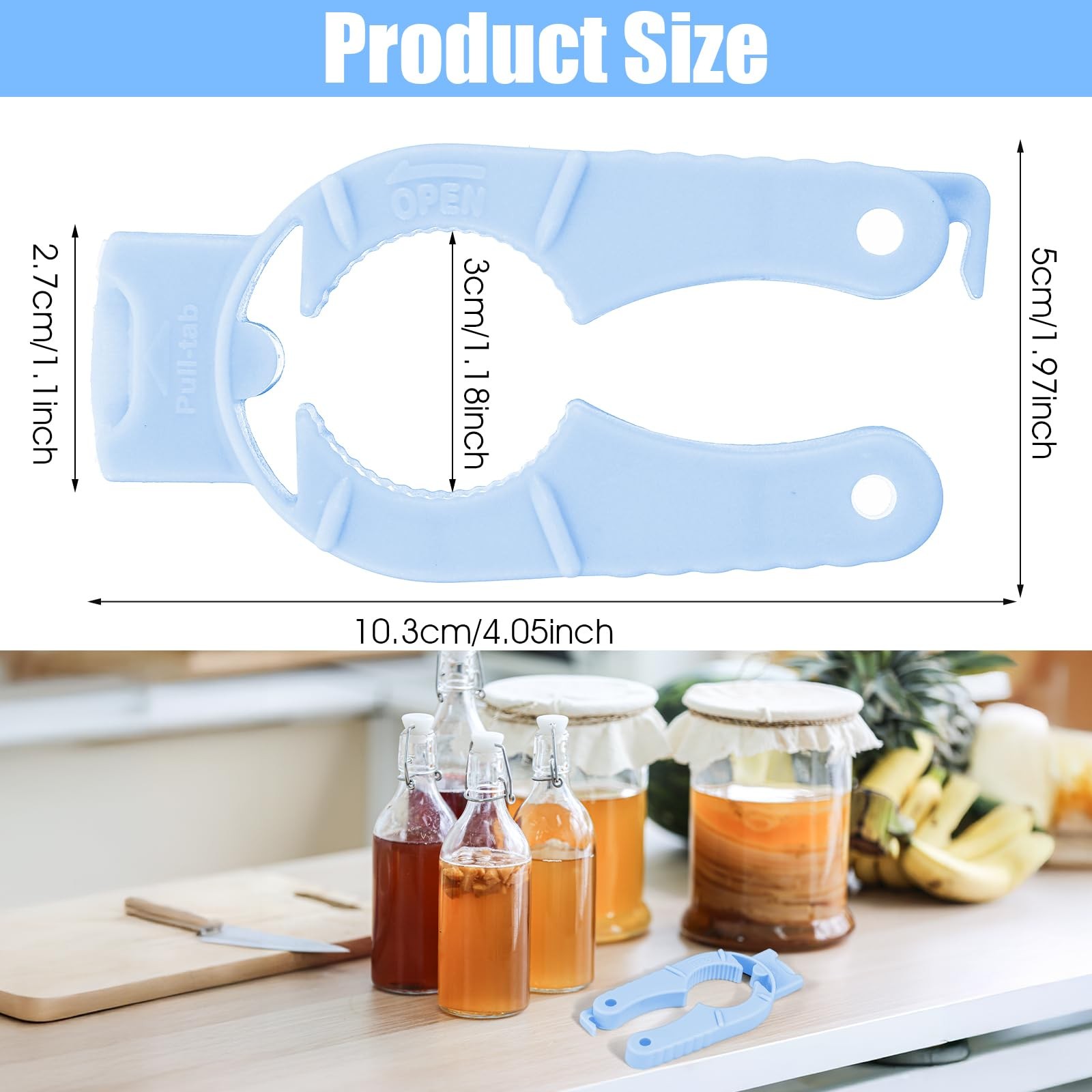 Water Bottle Opener, 3 in 1 Multi-Purpose Plastic Soda Can Openers for Seniors