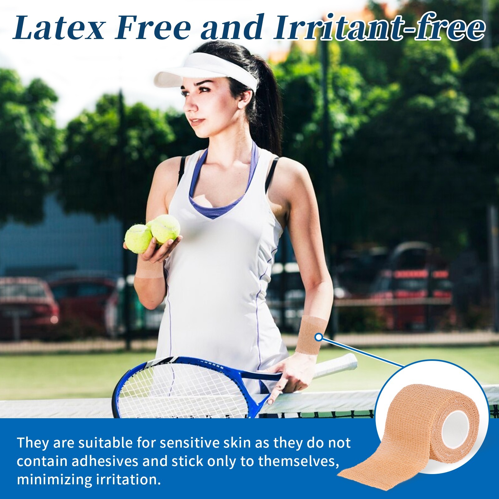 24 Count Self Adhesive Bandage Wrap 2" x 5 Yards (15 feet) Tape Pick Your Color