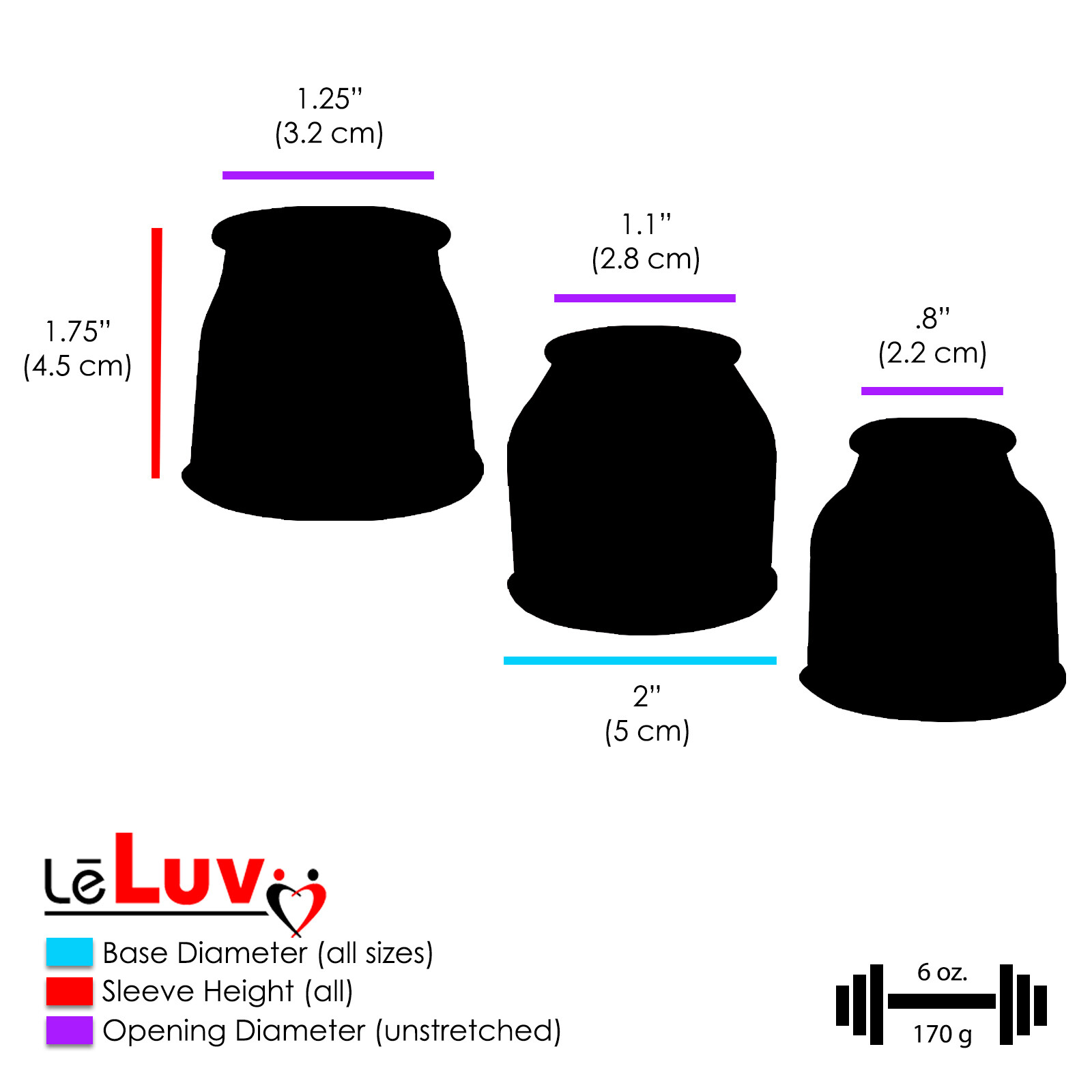 LeLuv Penis Vacuum Pump EasyOp Bgrip 3 Small Medium Large Size Silicone Sleeves
