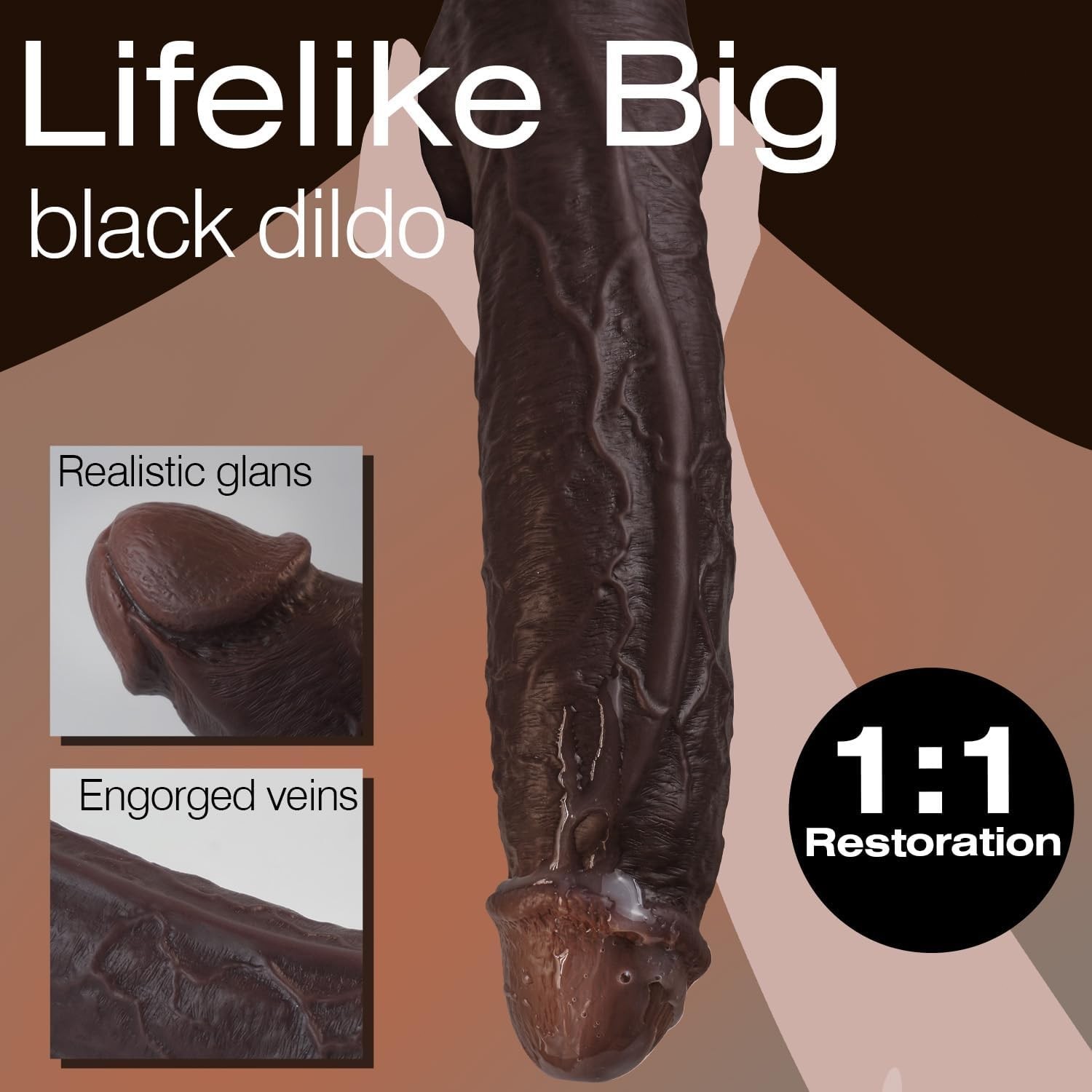 11” Long Liquid Silicone Realistic Big Dildo Vagina Anal Huge Thick Penis Toys