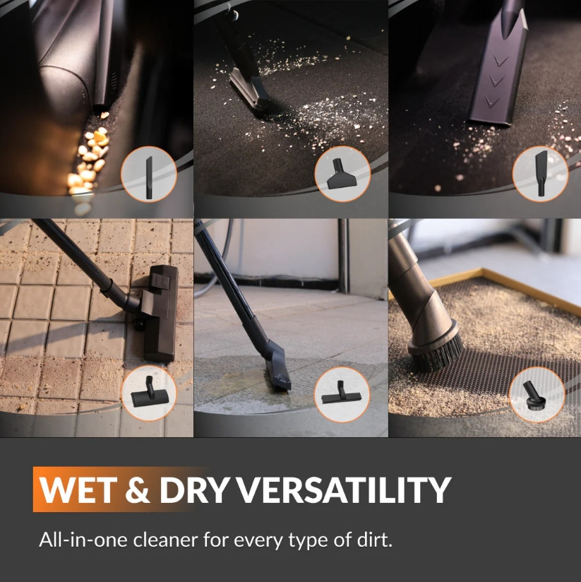 Giraffe Tools Wet and Dry Vacuum Cleaner Wall Mounted 1200W with Remote Control