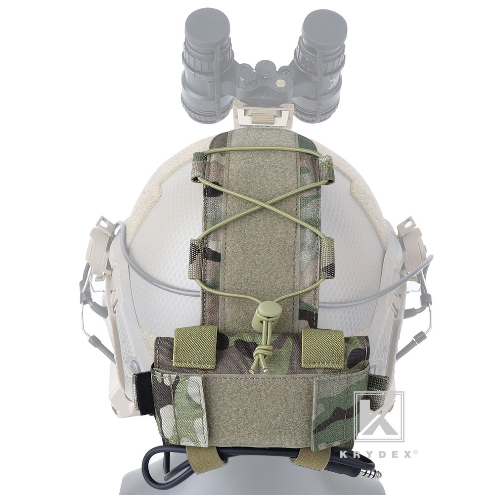 KRYDEX Helmet Counterweight Pouch Helmet Battery Pouch Cord Lock Retainer