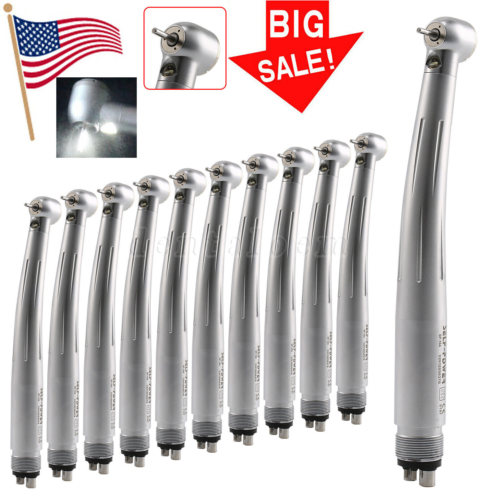 1-10 Yabangbang Dental (LED E-generator) High Speed Handpiece 4/2 Hole NSK Style