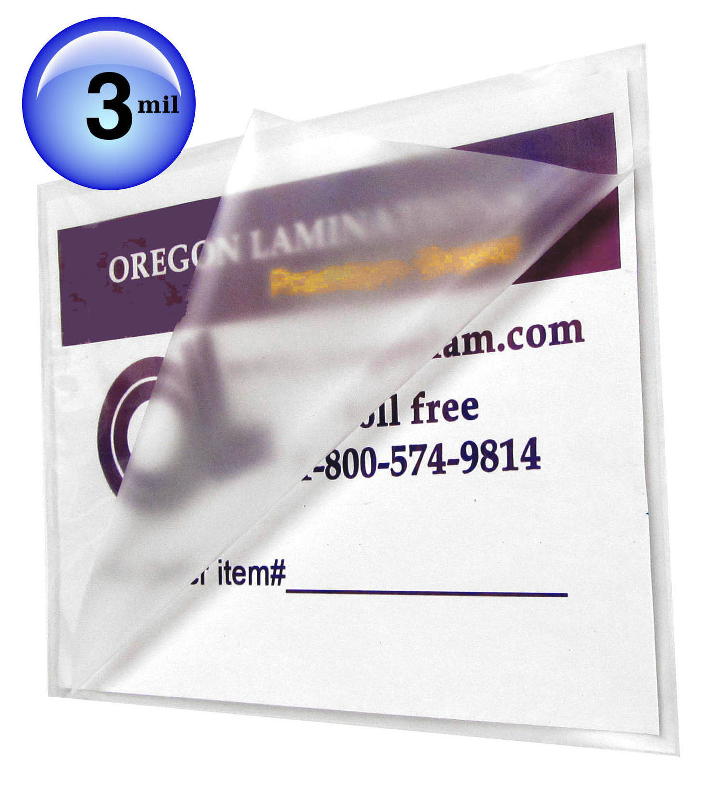 200/pack 3 Mil 12x18 Large Menu Hot Laminating Pouches 12 x 18 Clear for 11x17's