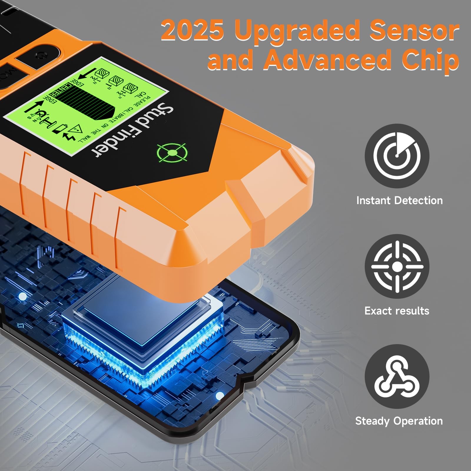 Stud Finder Wall Scanner - 6 in 1 Electronic Stud Finder with HD LCD Display ...