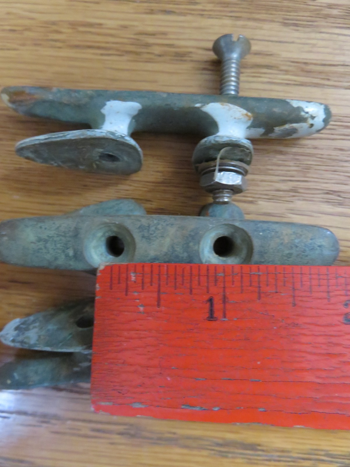 Vintage Bronze Marine Jam Cleat 3" Long Tear Drop. Nautical patina for many uses