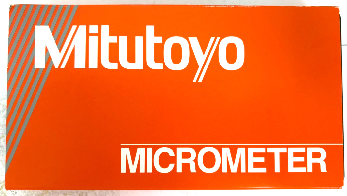 3-4" MITUTOYO MCROMETER 103-218 NEW RATCHET THIMBLE CARBIDE FACE .0001"