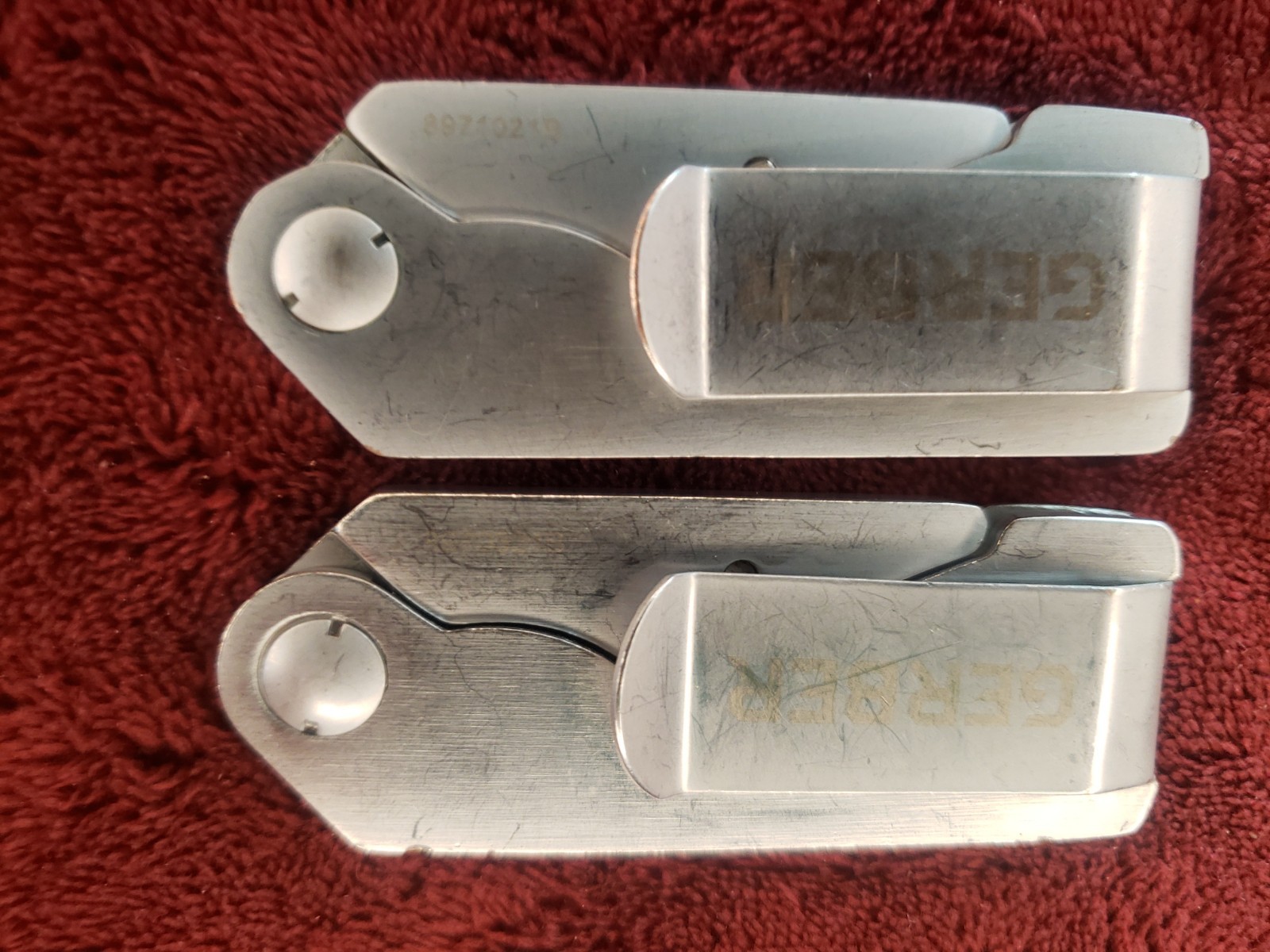 🔪 Lot 2 Gerber EAB Utility Razor Blade Box Cutter Pocket Clip Folding Knife