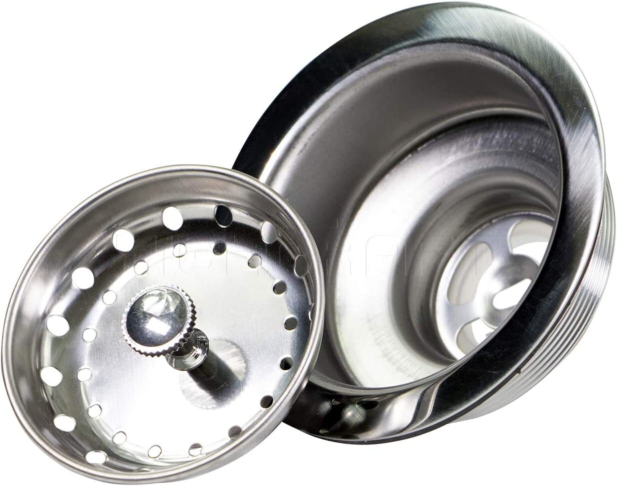 Kitchen Sink (3-1/2 Inch) Stainless Steel Drain Assembly With Strainer Basket