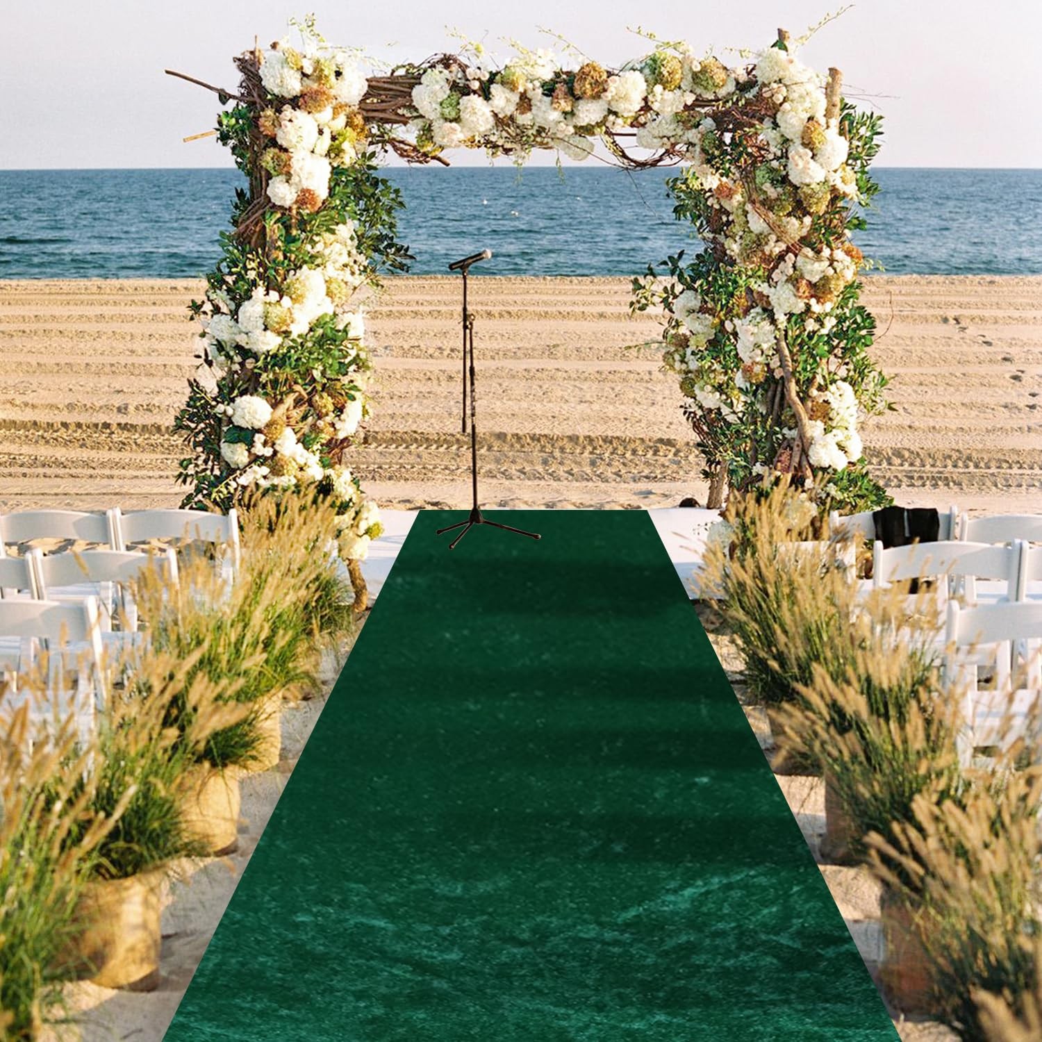 Aisle Runner Wedding Decoration Dark Green Velvet Aisle Runners Carpet Runner...