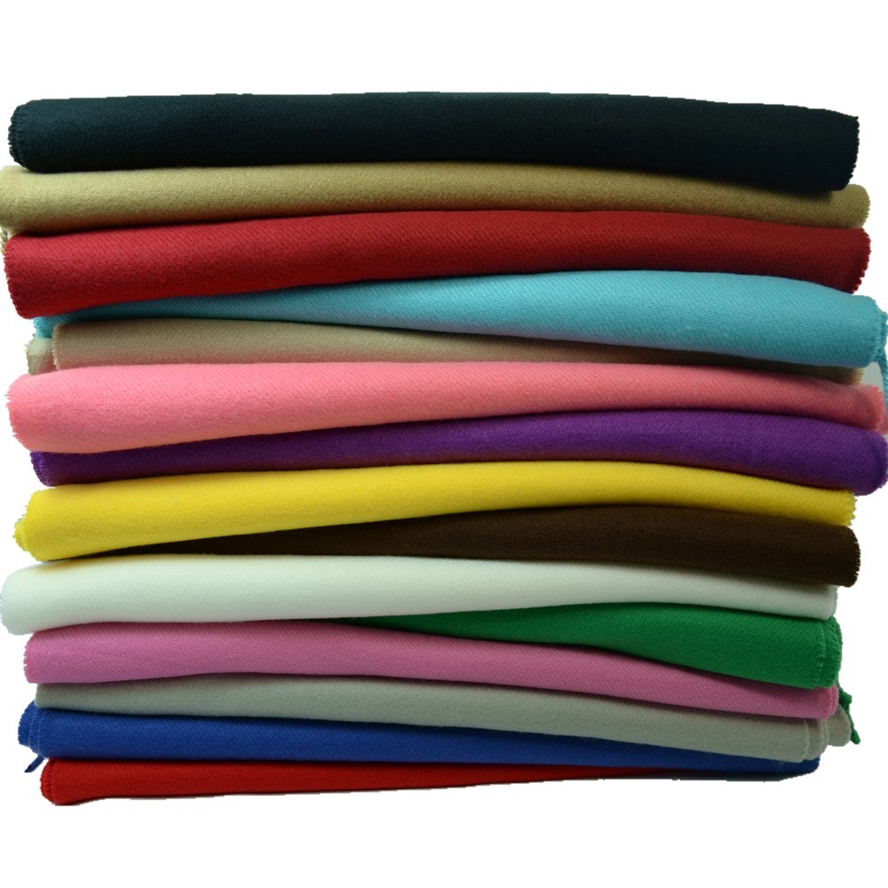 Men Women Unisex 100% Cashmere Warm Plain Scarf Pure Solid Color Wool Scotland