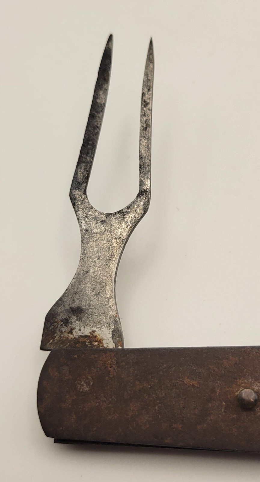 Antique Ulster Knife Co. Camp Folding Fork Spoon Indian Span Am War