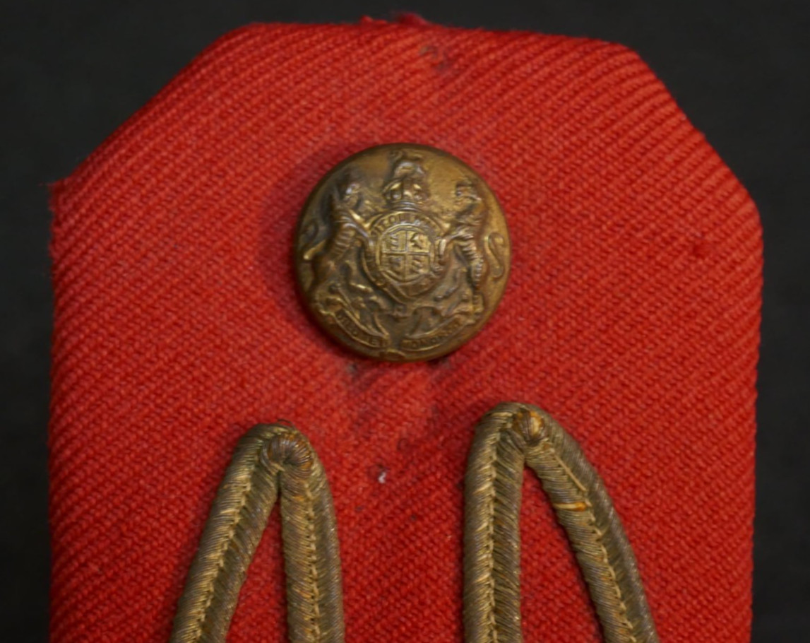 Original WW1 British Army Officer Dress Epaulette Shoulder Board Kings Crown