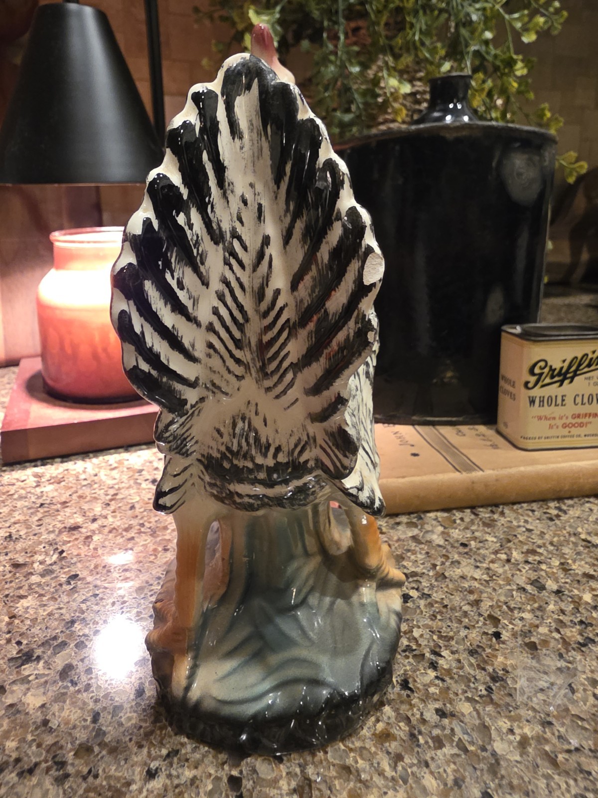 Vintage Rooster Hen Farmhouse Ceramic Porcelain Mid Century 8.5 inches