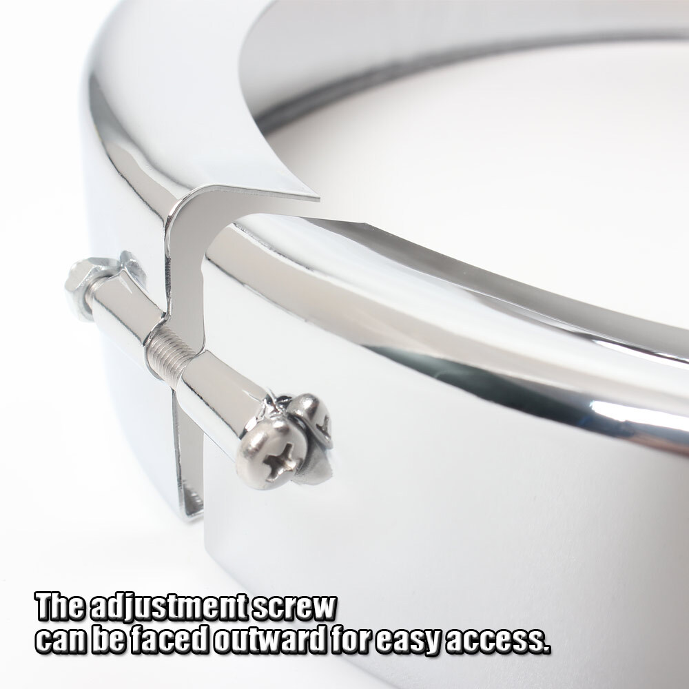 Chrome 7" Headlight Trim Ring Visor Bezel for Harley Touring Road King Softail