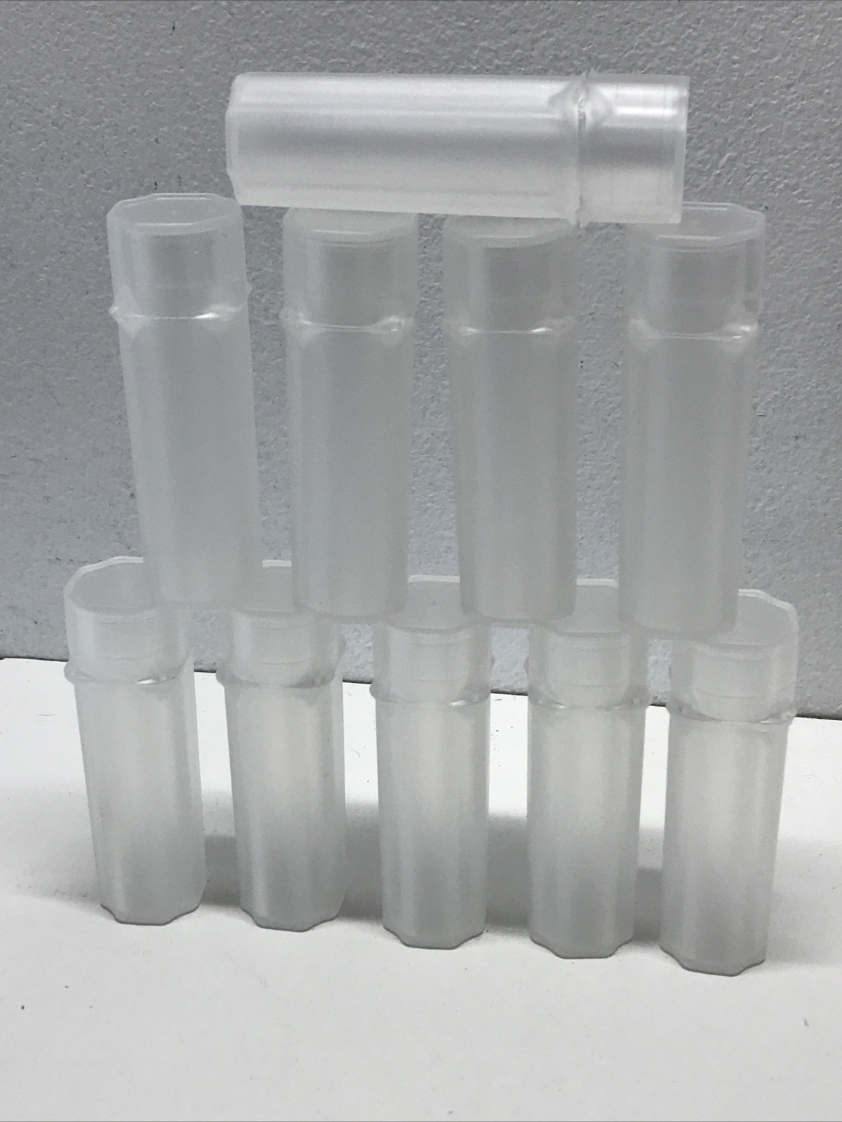 Qty- 10 Dime Square Coin Tubes by Guardhouse, 17.9mm Each Hold 50 Coins