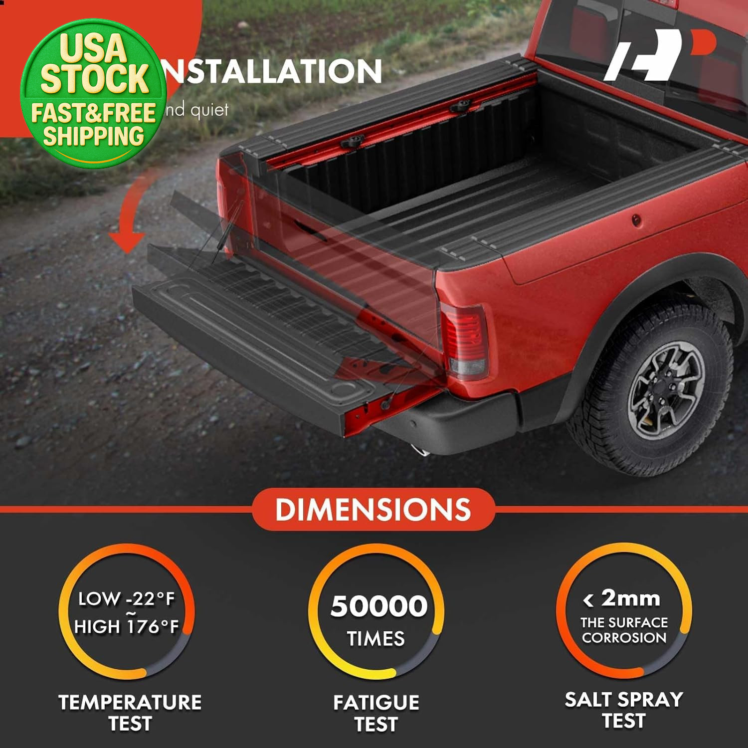 Tailgate Assist Shock Struts for Dodge Ram 1500 2500 3500 2009-2023 Lift