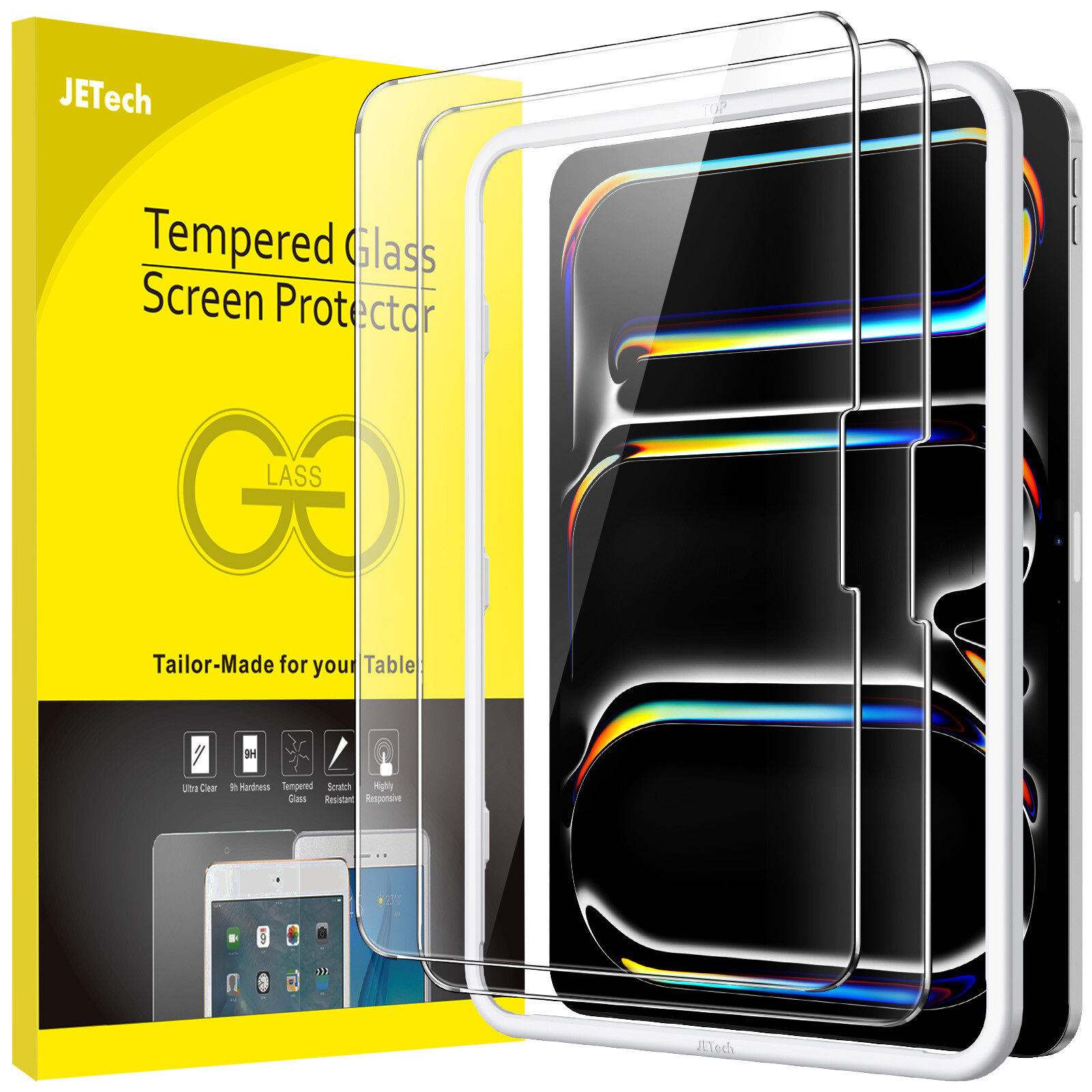 JETech Screen Protector for iPad Pro 11/13-Inch M5 M4 / Air 11/13-Inch M4/M3/M2