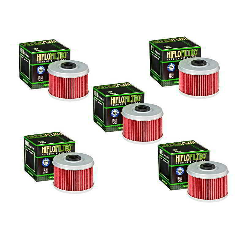 Honda TRX400EX Genuine HiFlo Oil Filter HF113 2007 2008 TRX 400EX - Pack of 5
