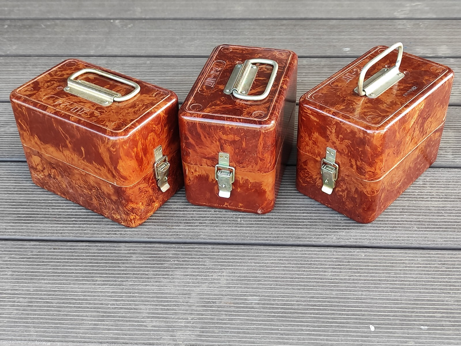 2 pcs Soviet Bakelite Box.USSR Bakelite Ammo Box Vintage Military USSR Bakelite
