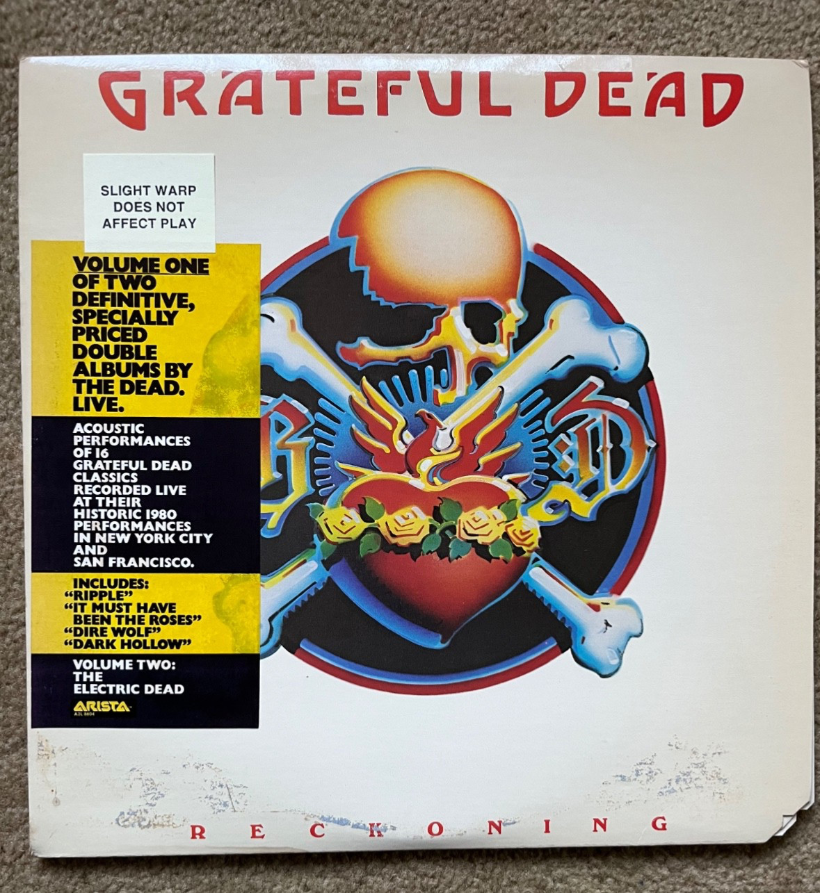 Grateful Dead - Reckoning 2LP OG Arista LPs sleeves VG++ to M-  promo cover