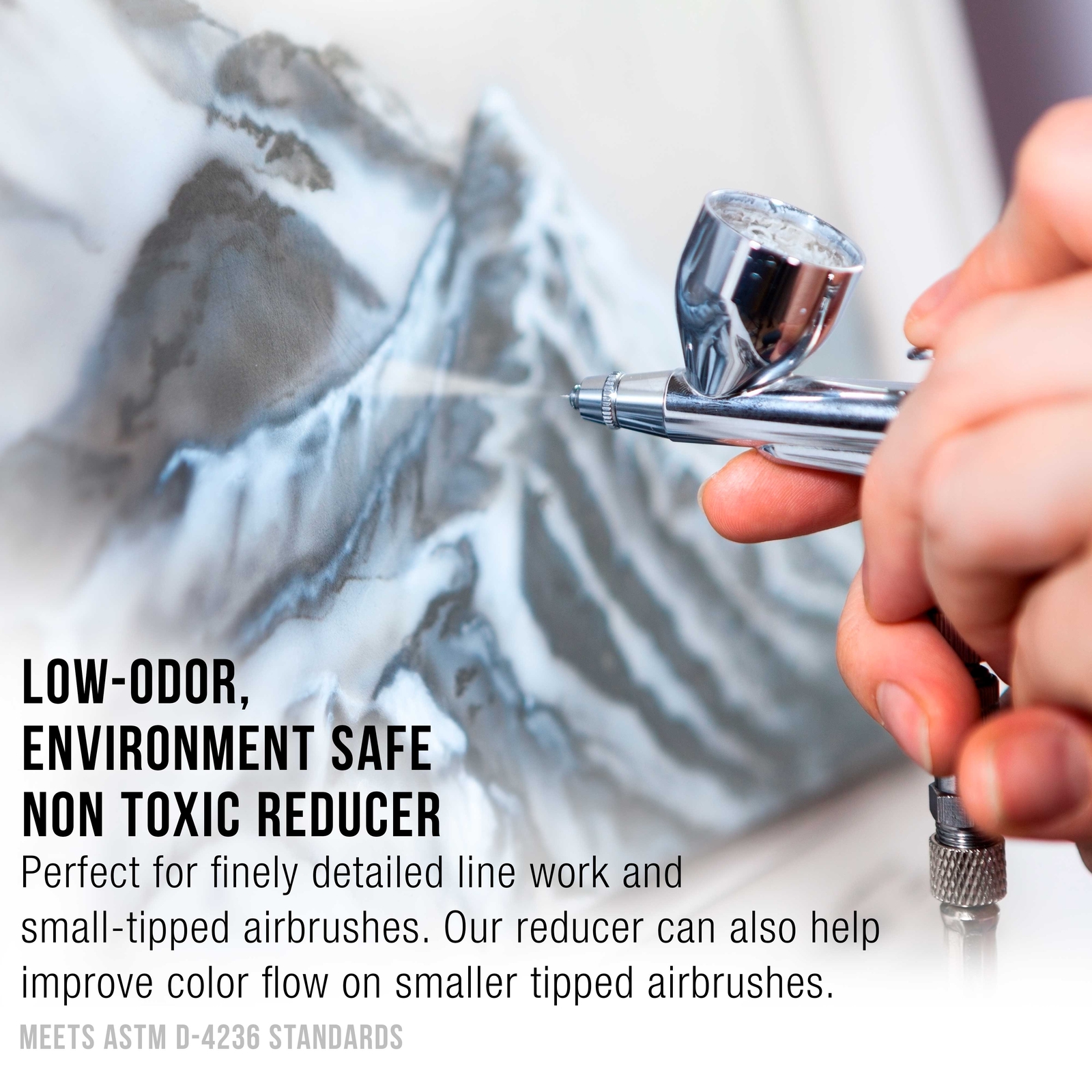 4 oz Airbrush Thinner & Extender Base, Reducing Acrylic Airbrush Paint Colors