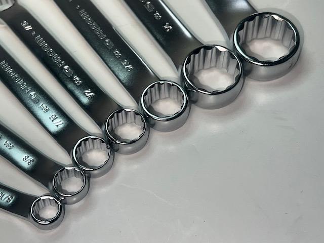 NEW Facom 7pc Set 10° Offset Stubby THIN WALL Box End SAE Wrench Set 1/4-13/16"