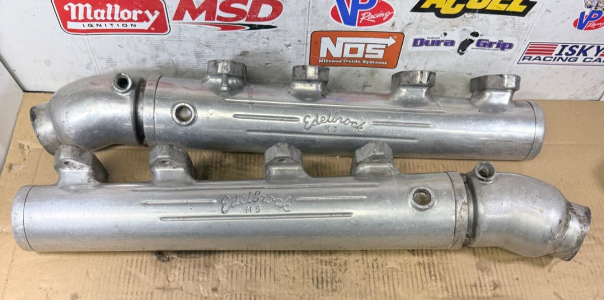 VINTAGE FORD FE 390 427 EDELBROCK M5 MARINE BOAT EXHAUST LOGS EXHAUST MANIFOLD