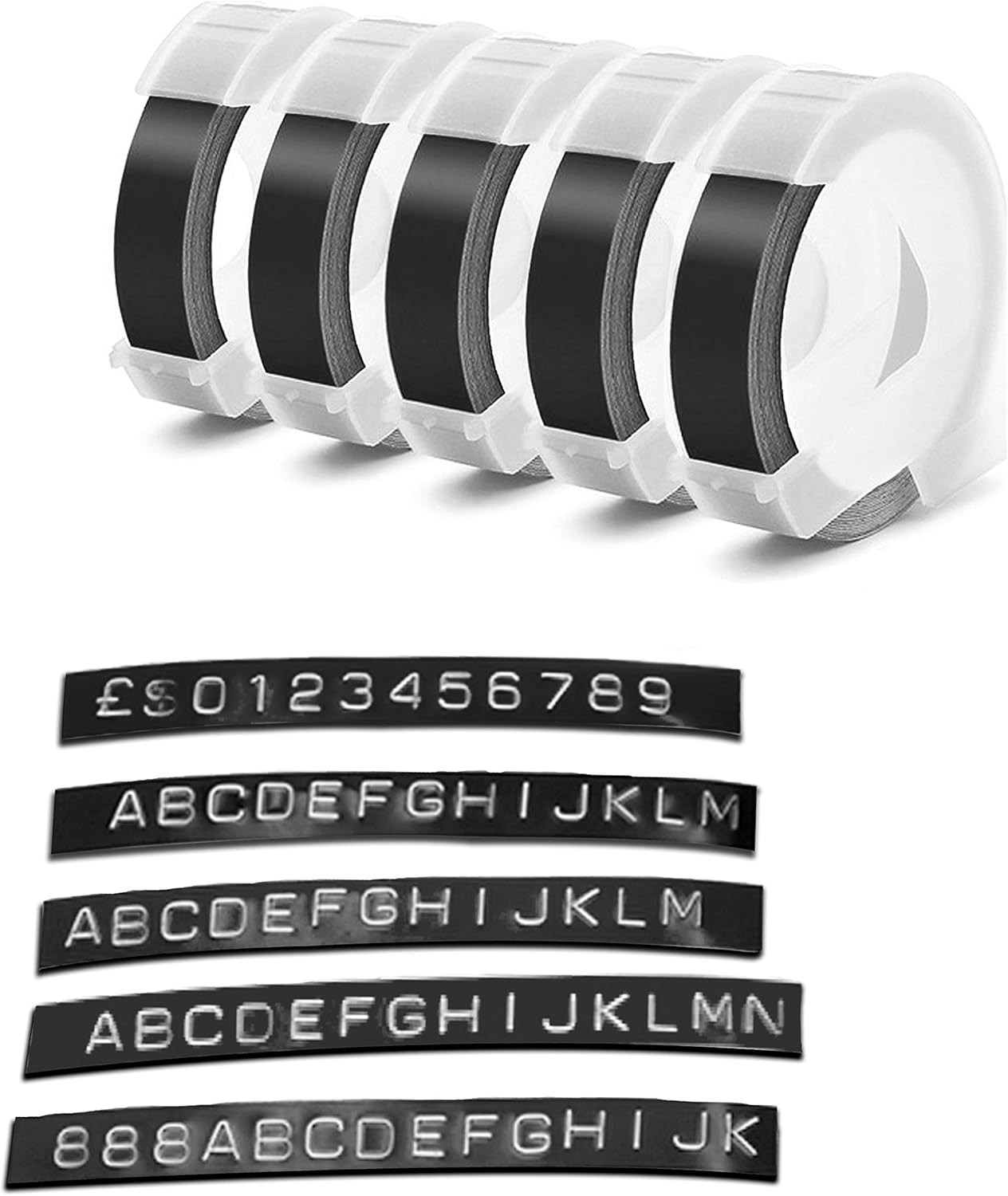 Embossing Label Tape Compatible with Dymo Label Maker,3/8 Inch 3D Plastic lot
