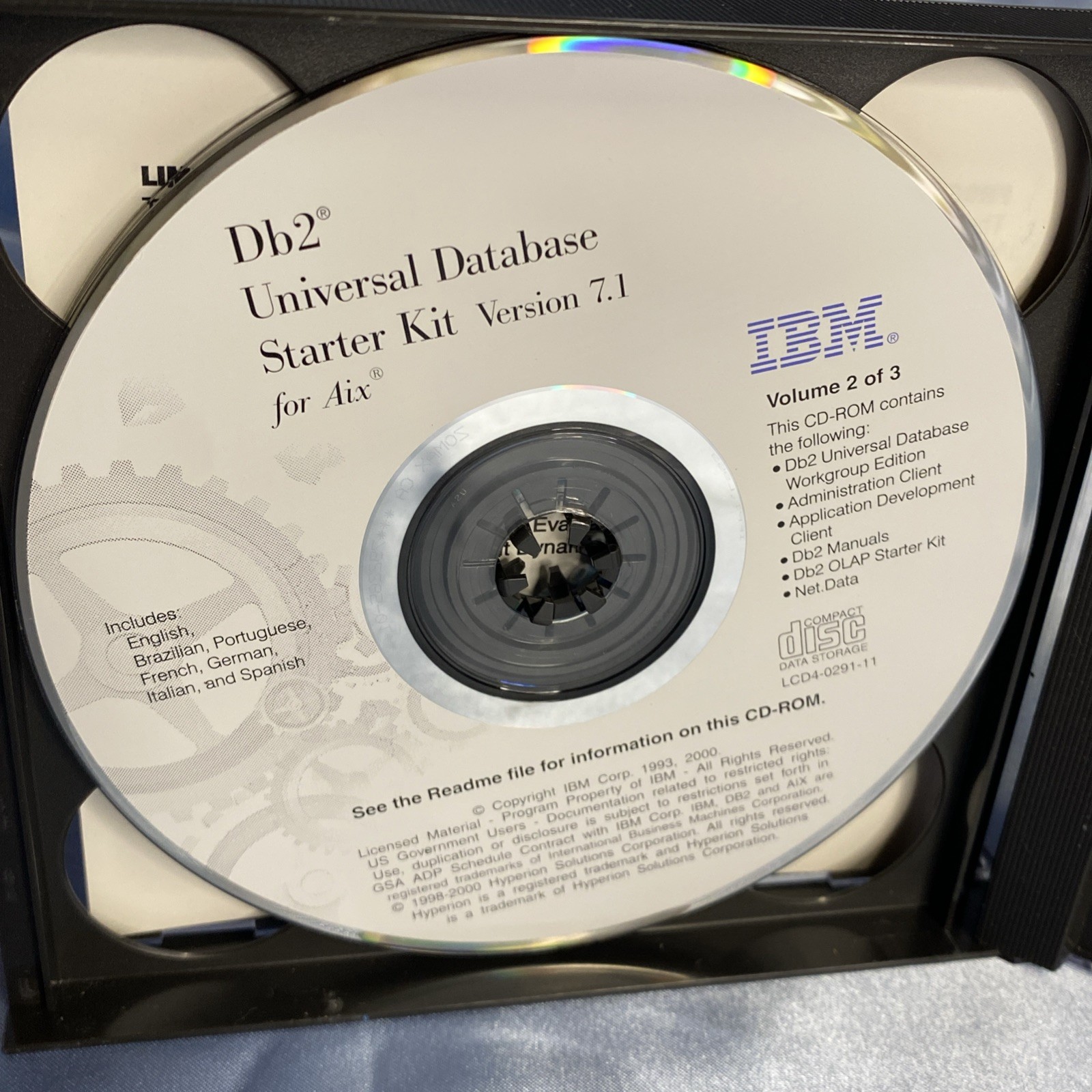 UNUSED! IBM AIX V4 Bonus Pack 3 Disc CD Software 5765-C34 with DB2 UDB V7.1