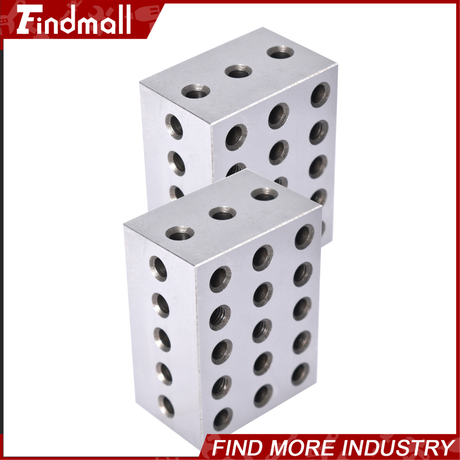 Ultra Precision 1 Matched Pair 2-3-4 Blocks 23 Holes .0002" Precision New