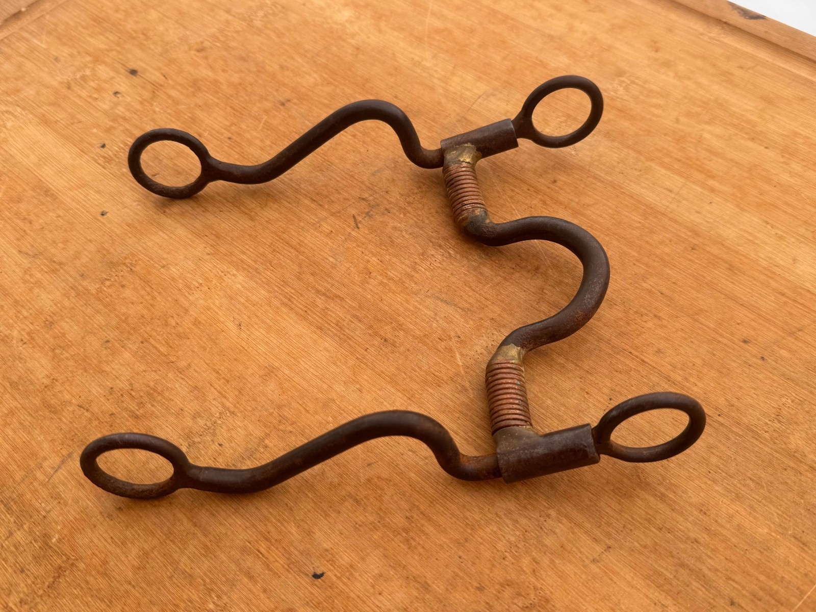 Dutton Style Medium Port Loose Cheek Western Roping Bit w Copper Bars ~ 5"