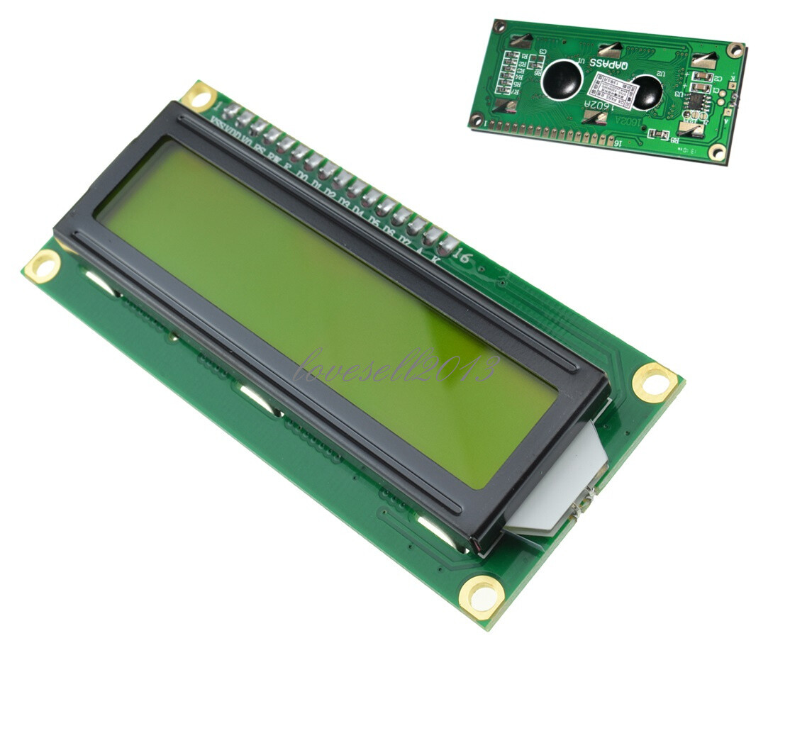 1602 16x2 Character LCD Display Module HD44780 Controller Yellow Blacklight