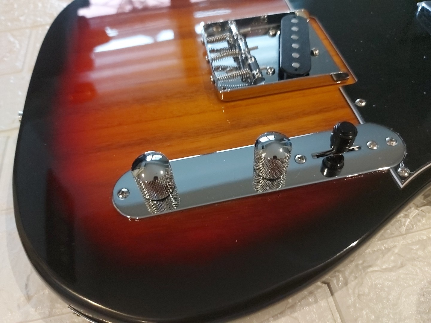 NEW LOADED Tele Style BODY Telecaster Sunburst On Black FAST SHIP! VERY NICE!