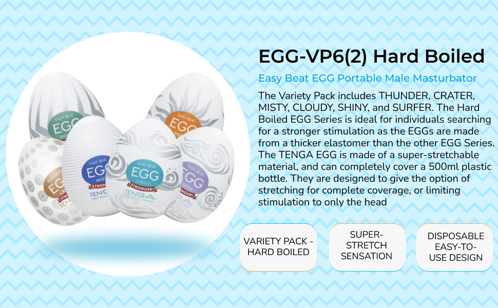 TENGA EGG Variety Disposable Male Masturbator/Stroker 6pc Set NIB NWT