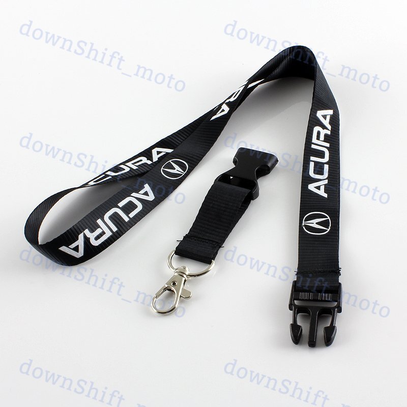 Keychain Lanyard Quick Release Key chain for Acura INTEGRA RSX TSX TL JDM Black