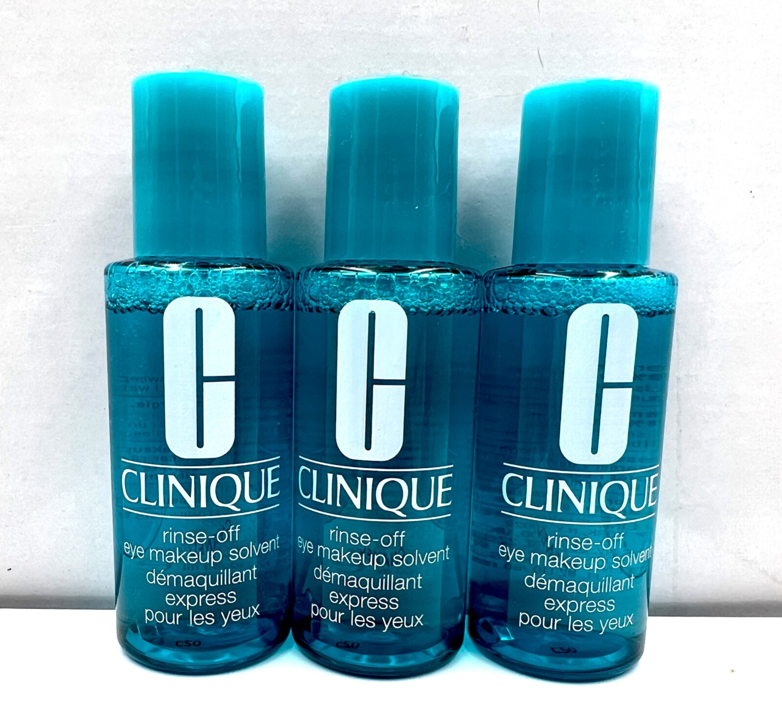 Lot of 3:  Clinique Rinse off Eye Makeup Solvent  60ml* 3 = 180ml / 6 oz total