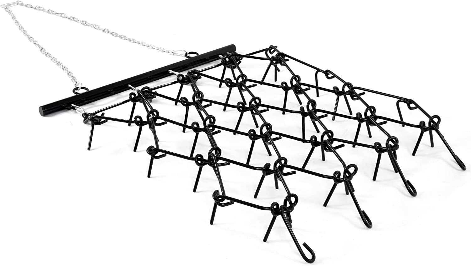 4FT X 4FT Heavy Duty Drag Harrow 3/8in Tines Chain for ATV UTV Leveling Grading
