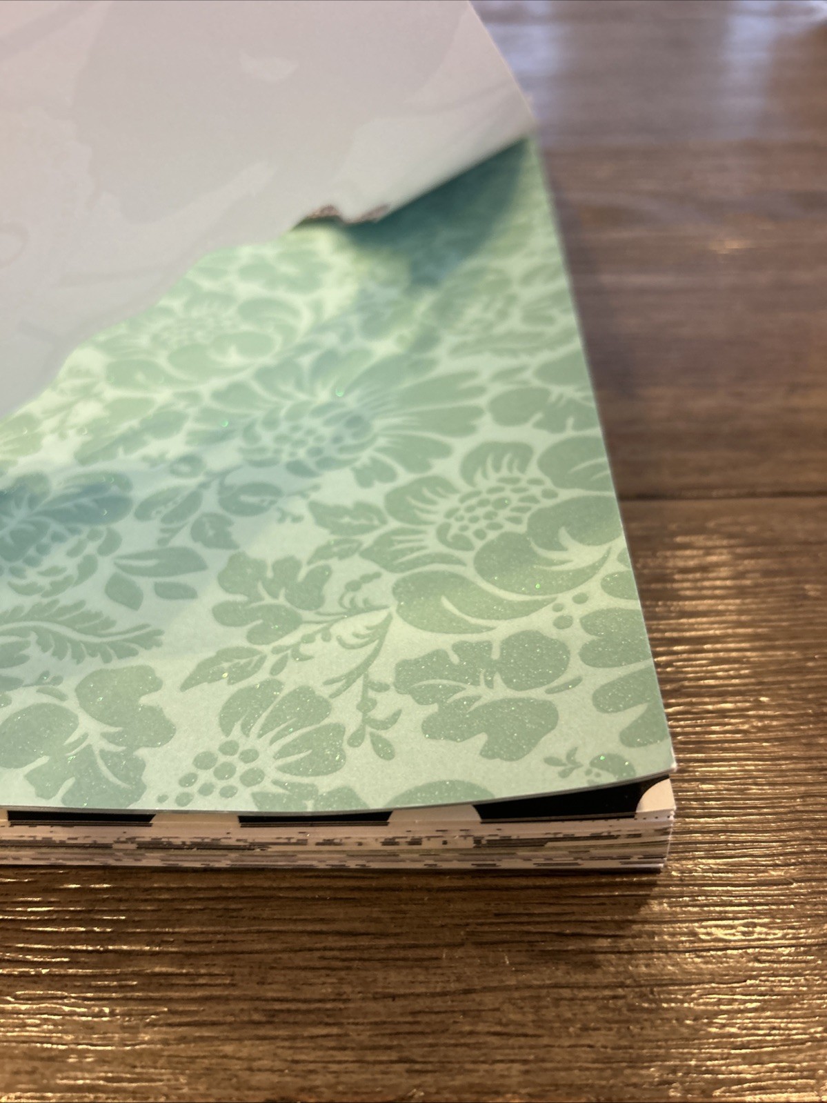 K & Company Scrapbook Glitter Specialty Paper Pad 48 Sheets 12x12 Ivory Black