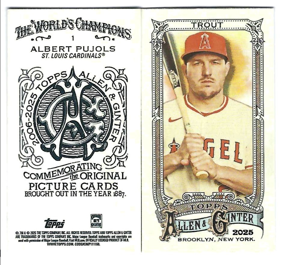 2025 Allen & Ginter LOT of 62 A&G Back Minis No Duplication